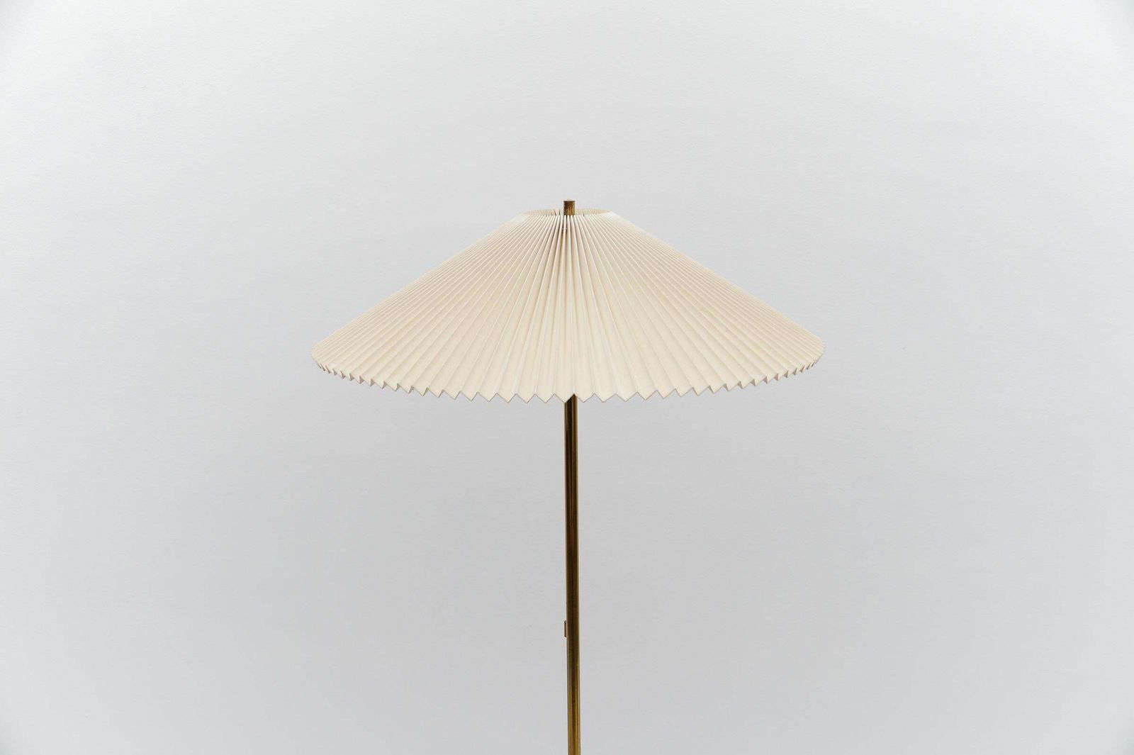 Mid Century Modern Tripod Brass And Folding Shade Floor Lamp In Japanese Style photo 1316.0