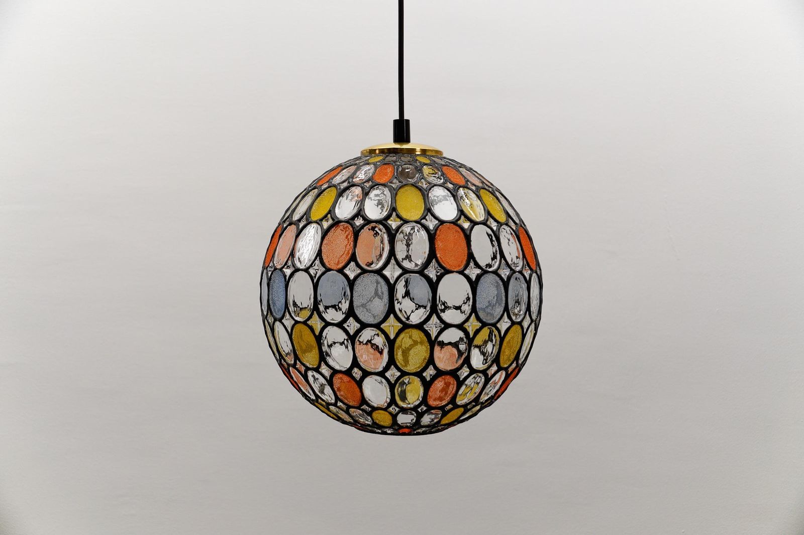 Large Multicolored Glass Ball Ceiling Lamp By Limburg, 1960s Germany, 1960s photo vinterior