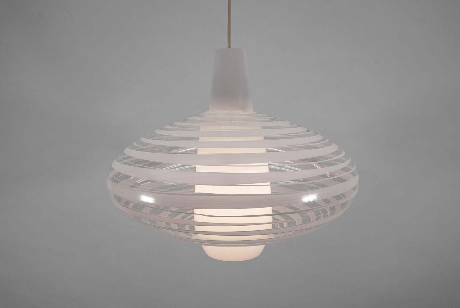 Rare Glass Pendant Light "Bari" By Aloys F. Gangkofner For Peill & Putzler photo vintage