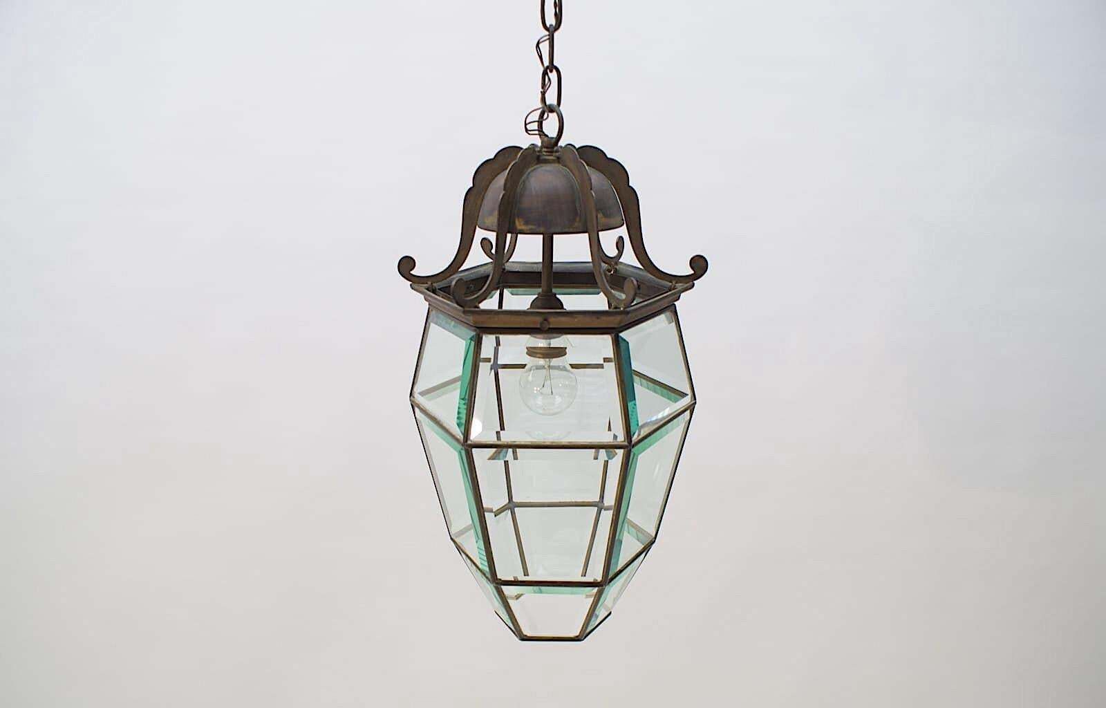 Lovely Adolf Loos Lobmeyr Style Light Cut Glass And Brass, Austria 1930s photo 1571.0
