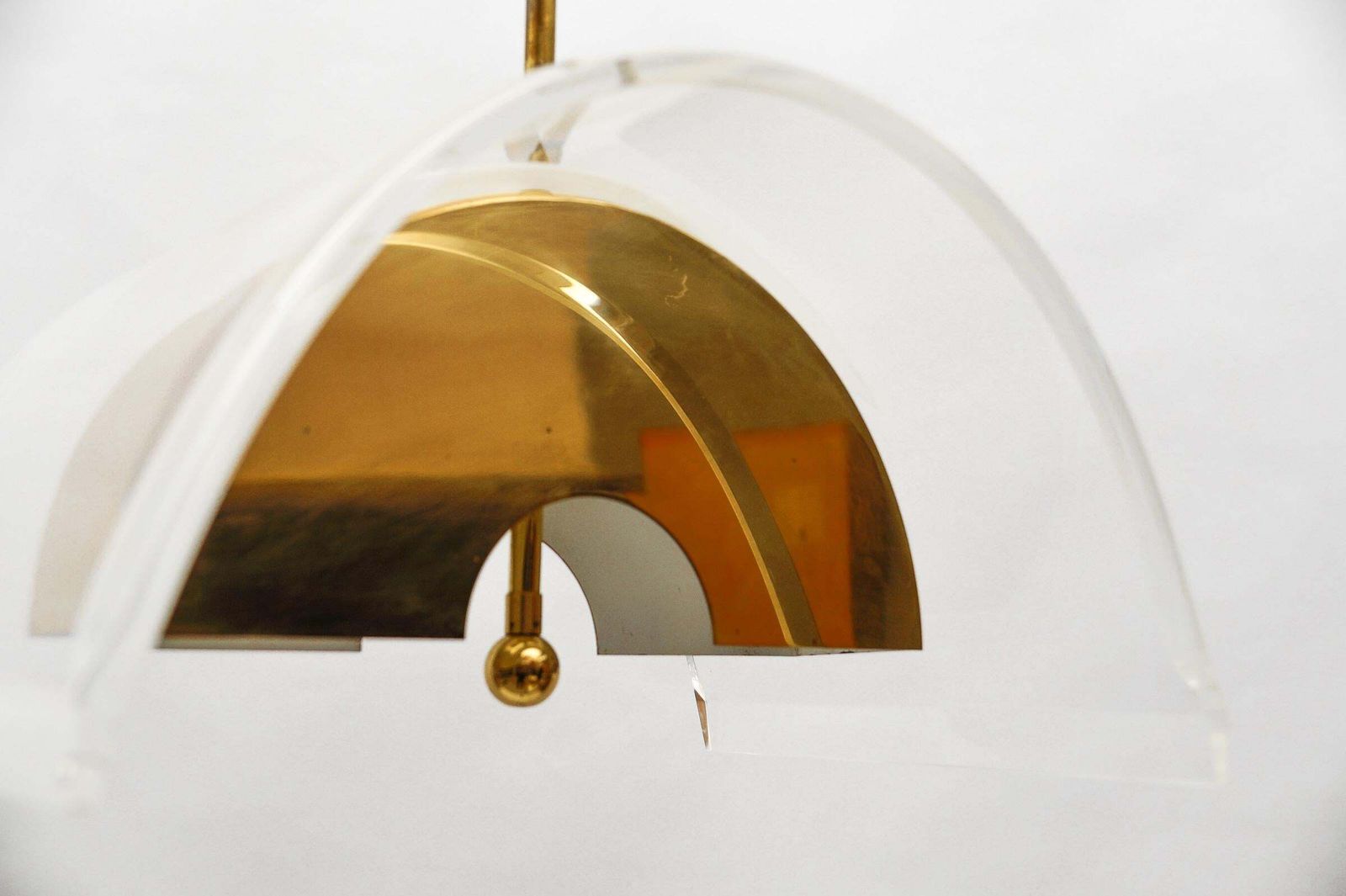 photo for sale Hollywood Regency Acrylic Ceiling Lamp, Italy 1970s