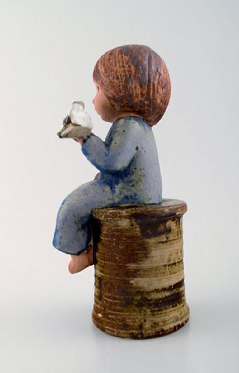 Lisa Larson For Gustavsberg, Rare Stoneware Figure, Girl With Flowers photo furniture