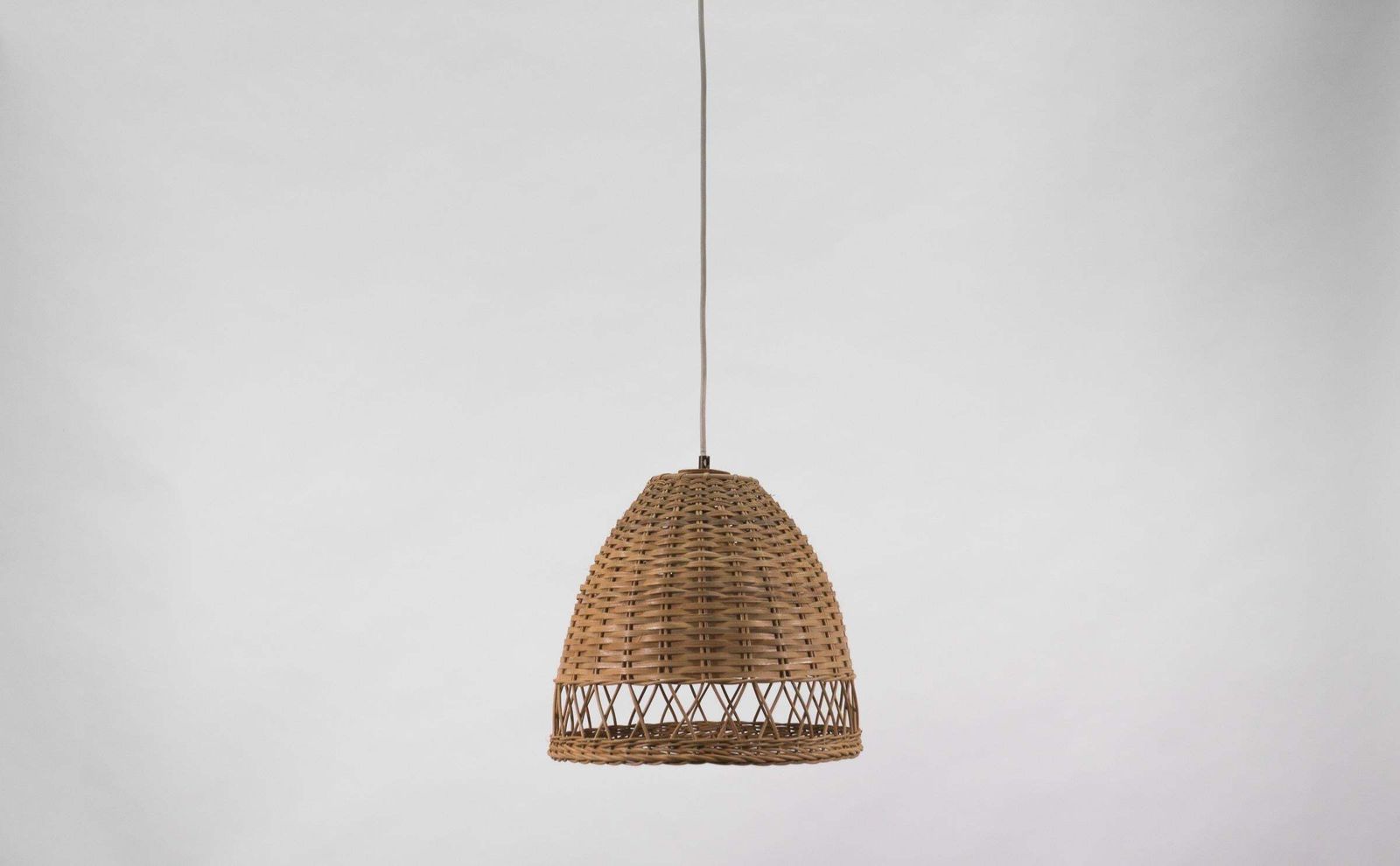 Lovely Mid Century Modern Wicker Pendant Lamp, 1960s Italy photo buy