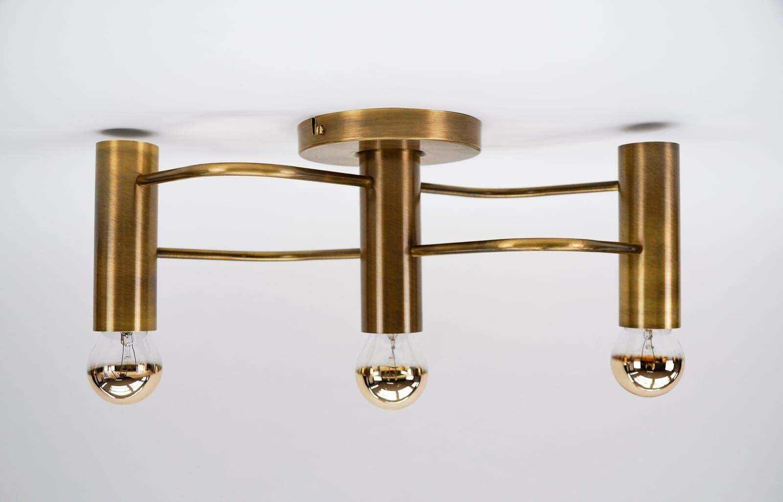 Set Of Sculptural Ceiling And Wall Light Flush Mount Chandelier By Leola, 1960s photo furniture