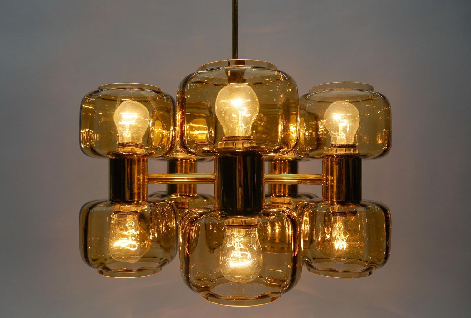 Space Age Golden 10 Light Sputnik Lamp, 1960s photo 1784.0