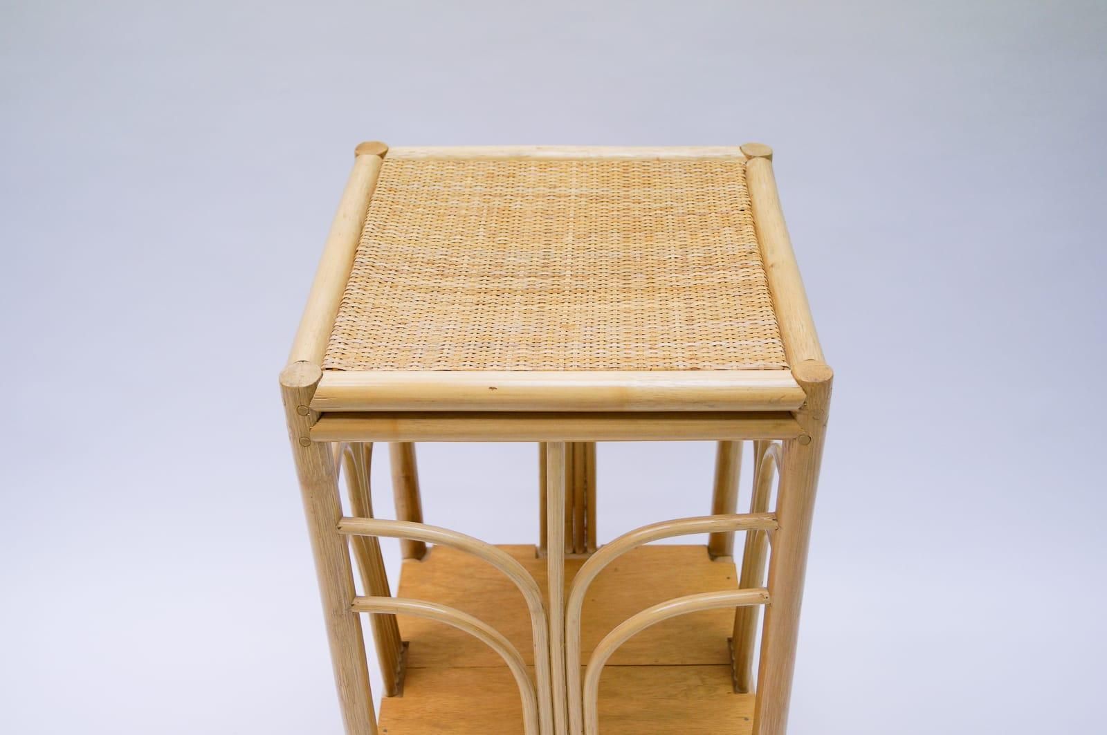Elegant Mid Century Modern Italian Bamboo And Rattan Flower Stand photo 595.0