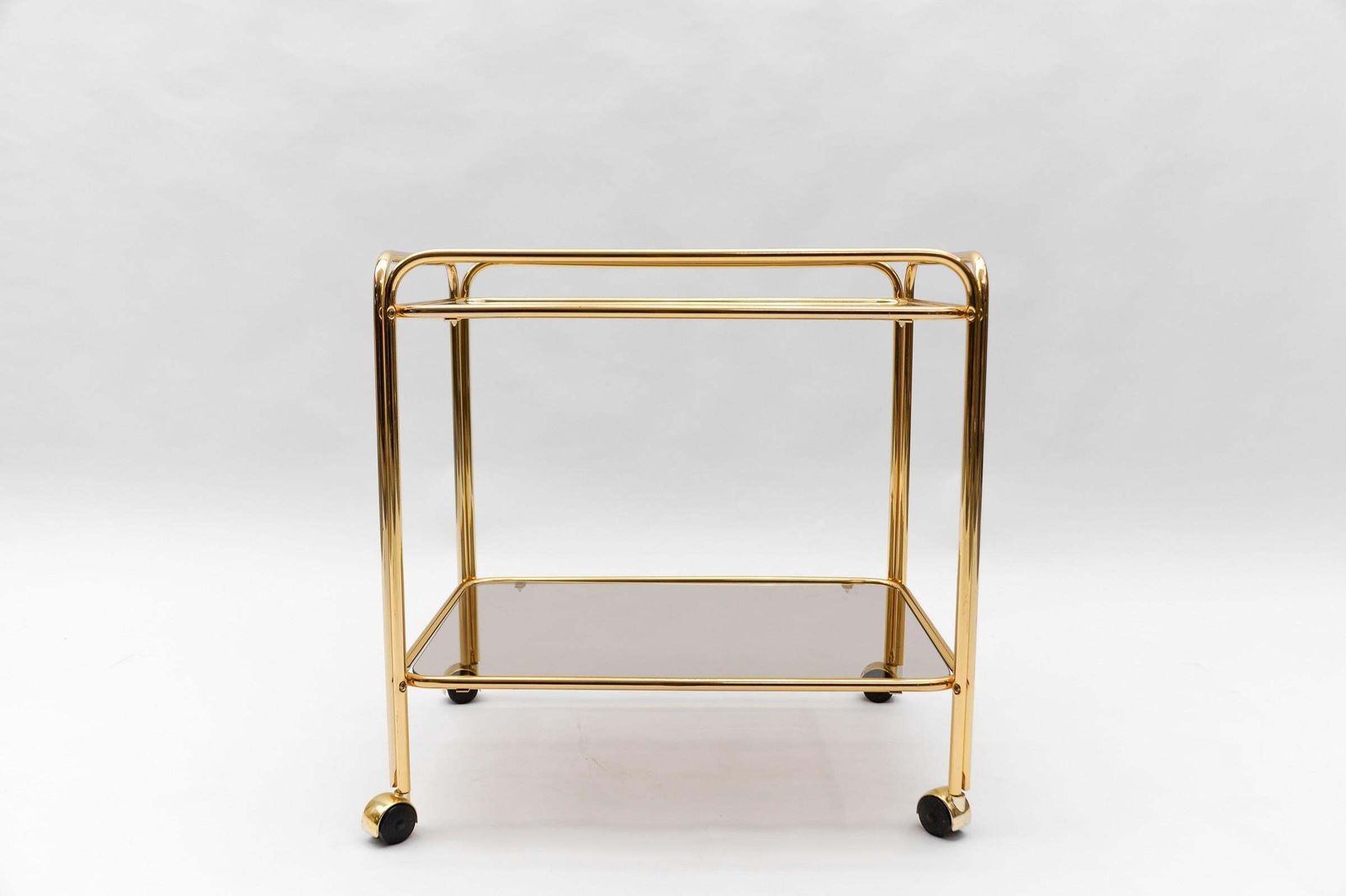 764.0 Lovely Elegant Mid Century Modern Brass Bar Cart, 1960s, France photo