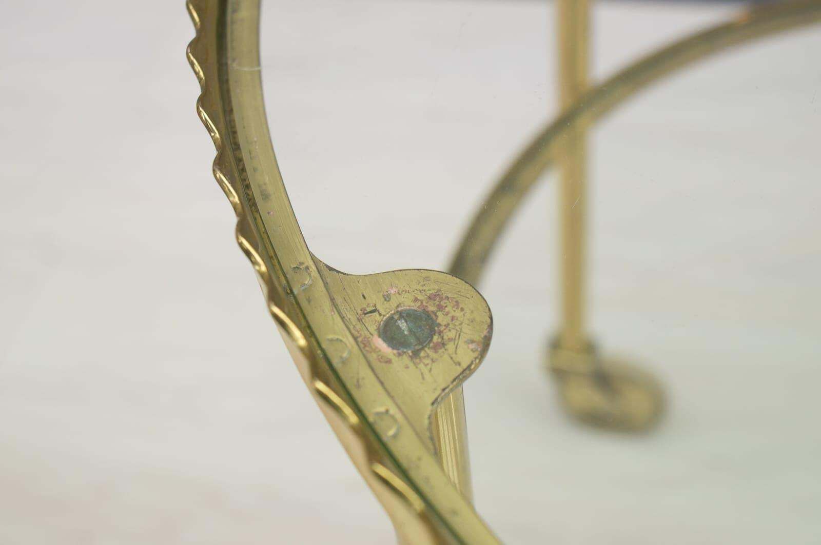 photo vinterior Brass Serving Trolley From Vereinigte Werkstätten Munich, Germany, 1950s