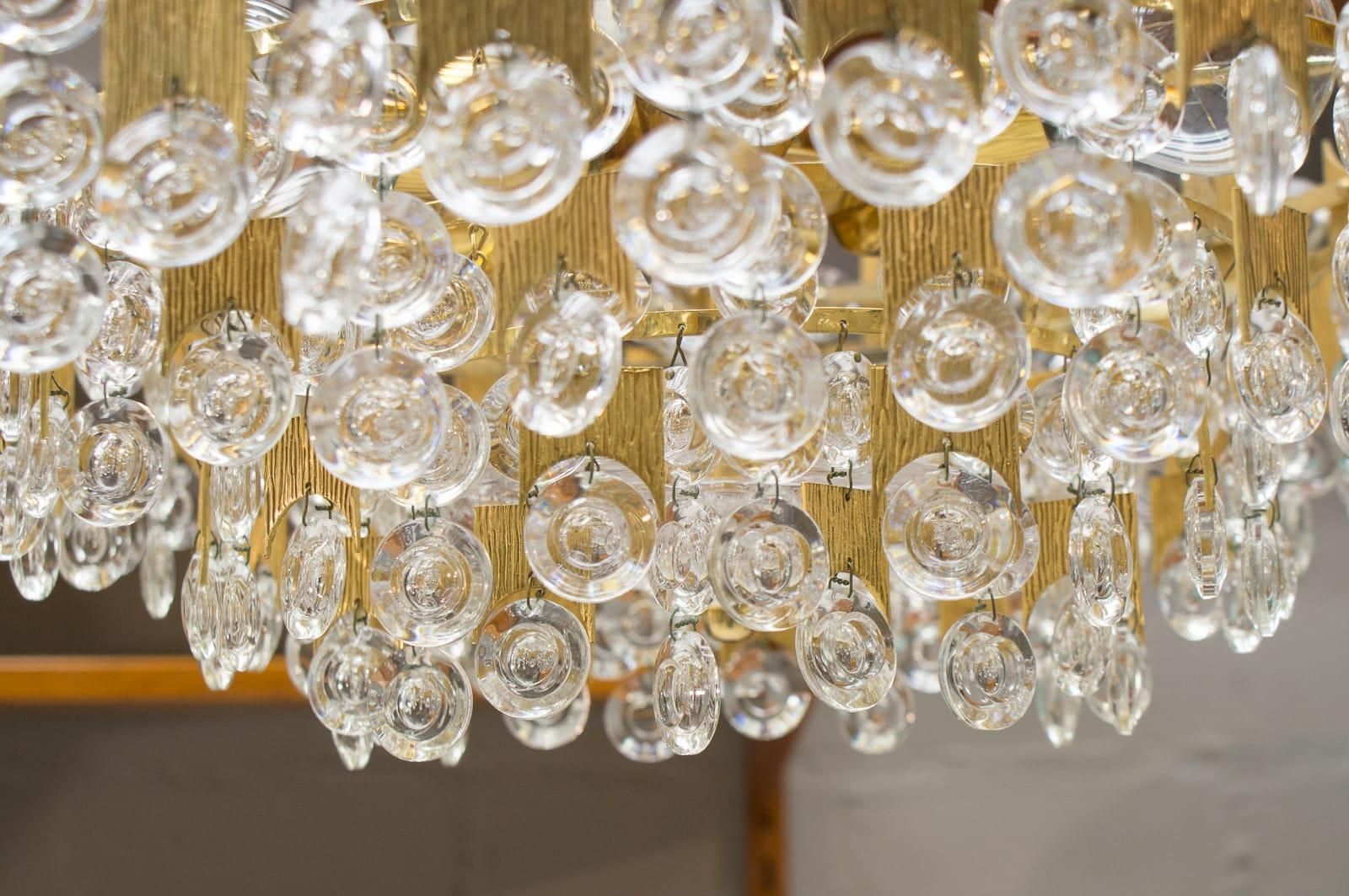 photo vinterior Midcentury Jeweled Crystal Chandelier By Palwa 'Palme & Walter', 1960s