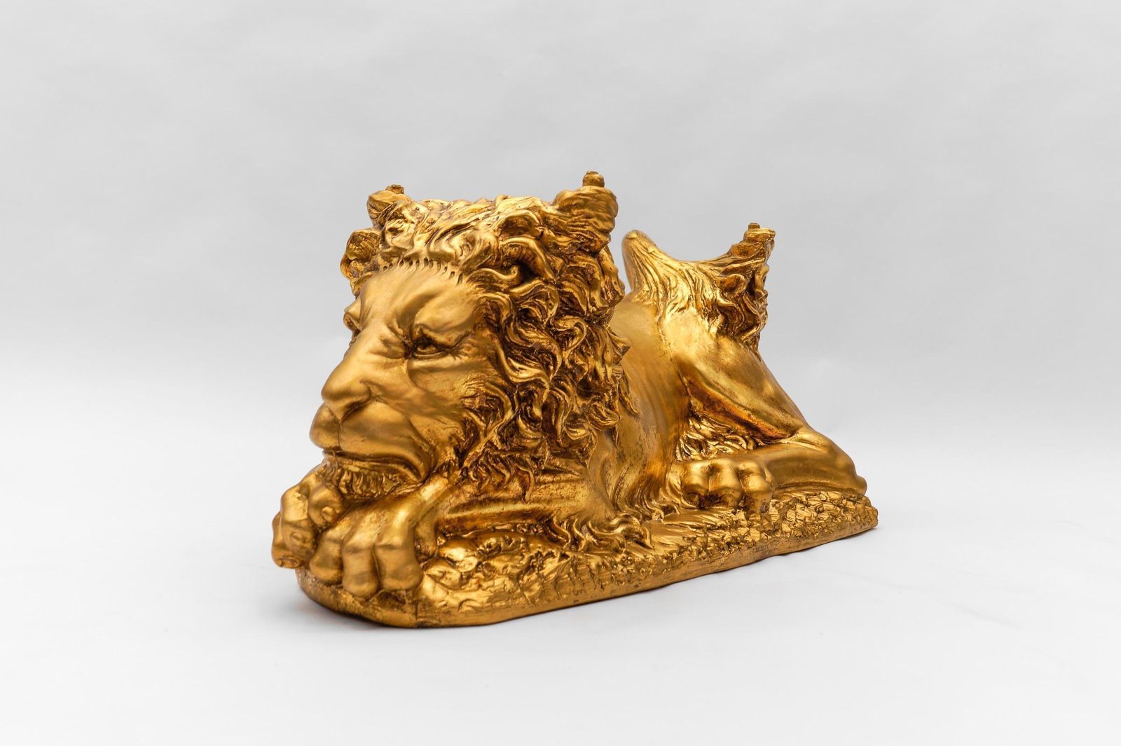 Awesome Italian Ceramic Handcrafted Lion Coffee Table Base, 1960s photo vintage