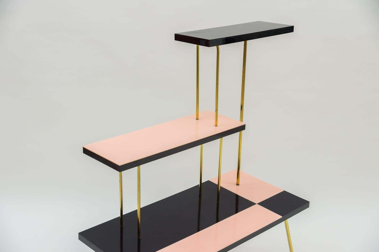 photo for sale Mid Century Modern Brass Tubular Steel étagère / Flower Stand, 1950s/60s