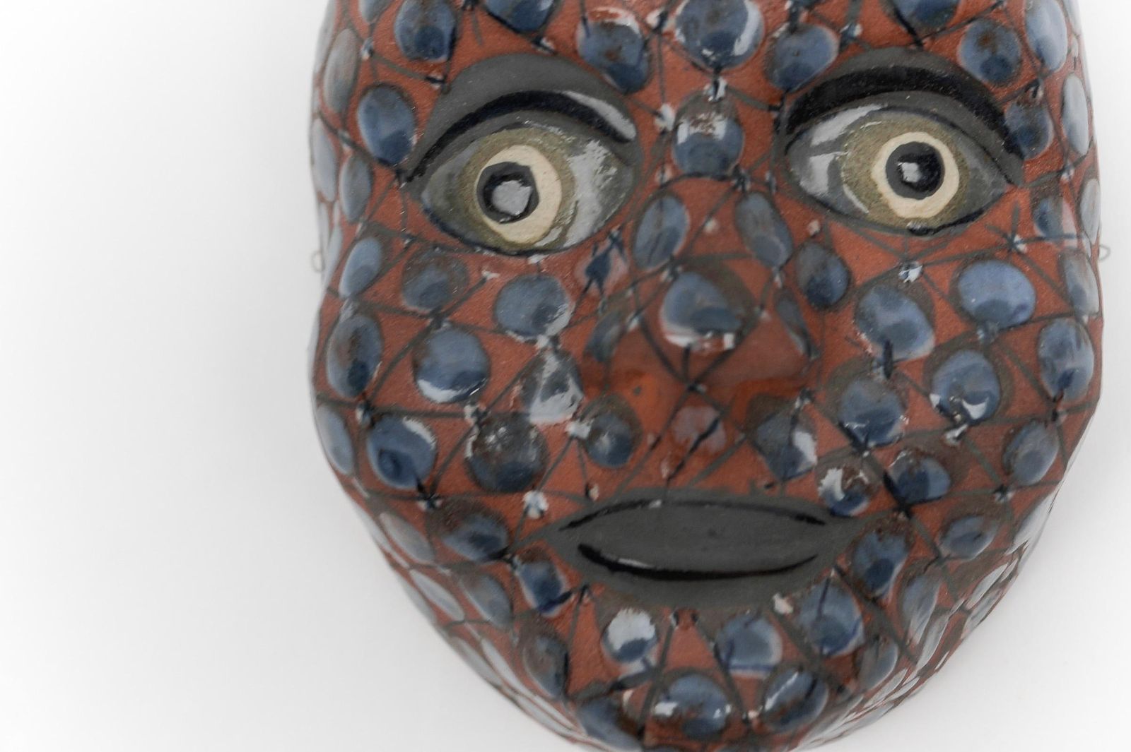 Mid Century Modern Handmade Wall Ceramic Mask By Dybdahl, 1960s Denmark photo furniture