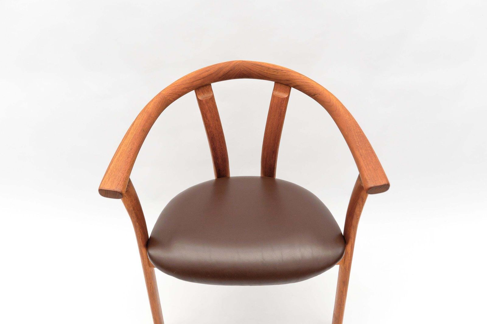 Danish Mid Century Modern Teak Armrest Desk Chair, 1960s photo vintage