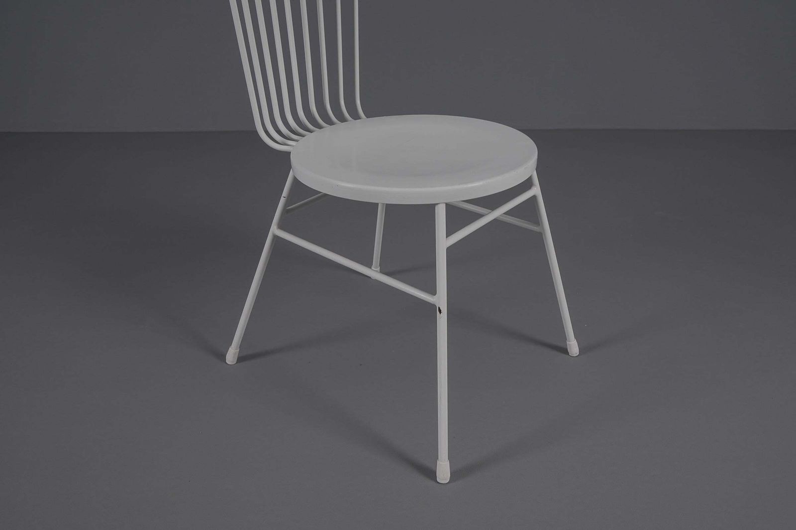 photo vintage Metal Chairs With High Back By Bele Bachem For Münchner Boulevard Möbel, 1950s