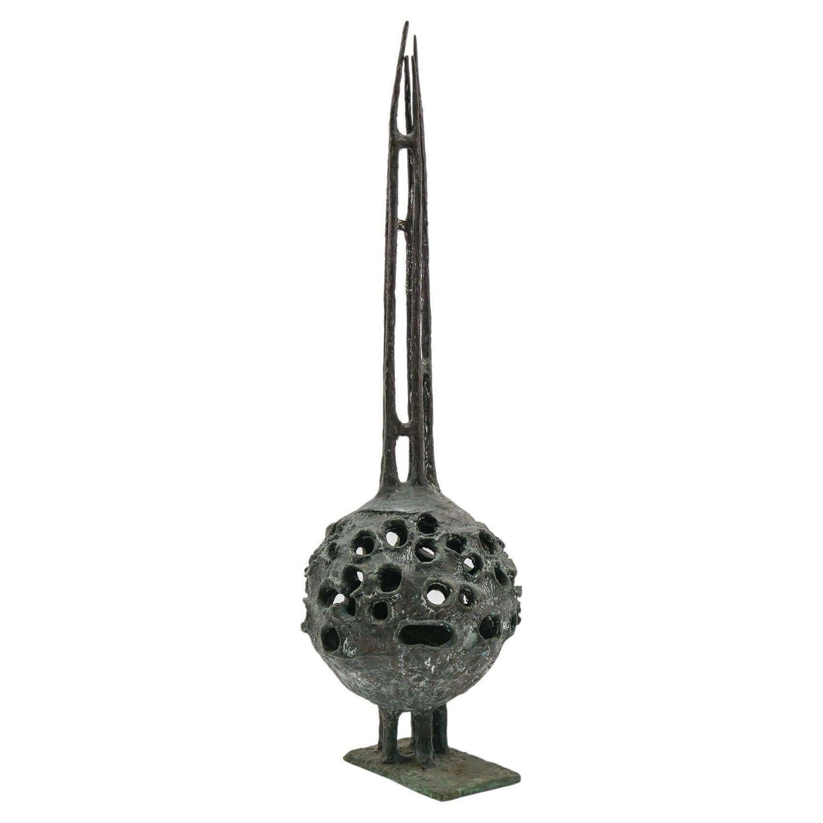Unique Bronze Design Of The Ball Fountain From Nuremberg By Günther Rossow