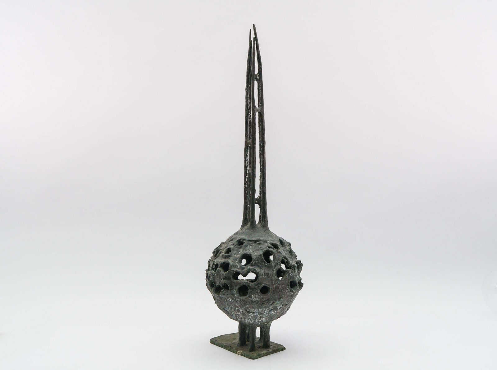 Unique Bronze Design Of The Ball Fountain From Nuremberg By Günther Rossow photo for sale