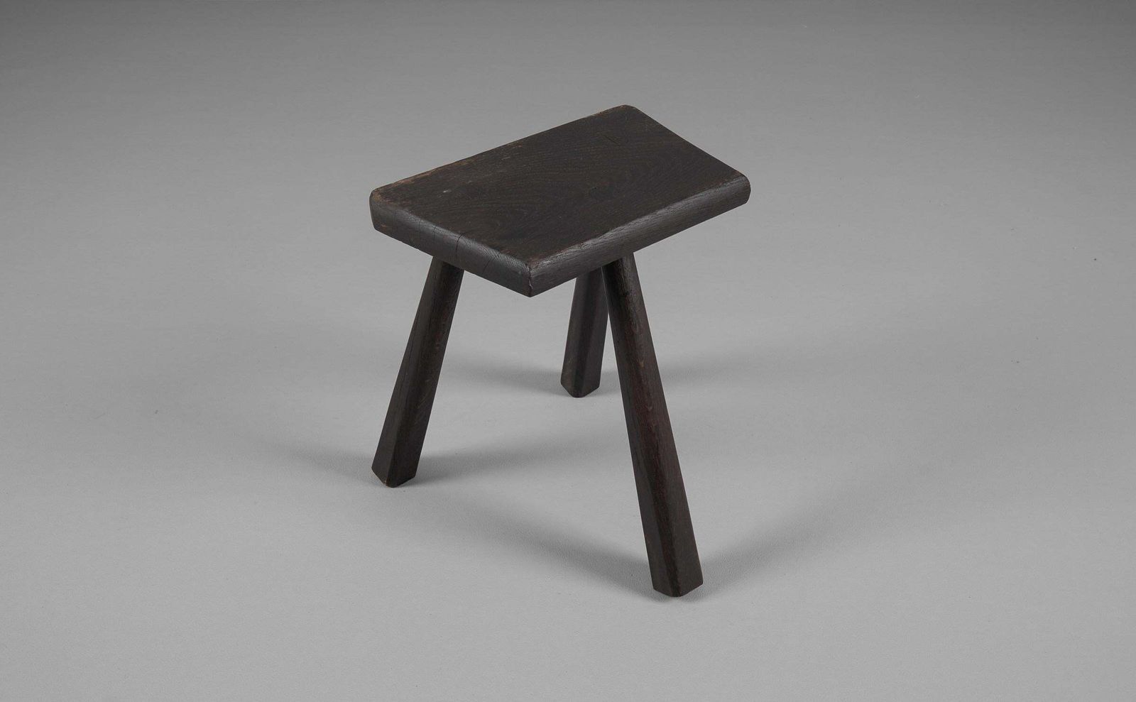 Mid Century Modern Oak Work Stool From The French Province, 1960s. photo for sale