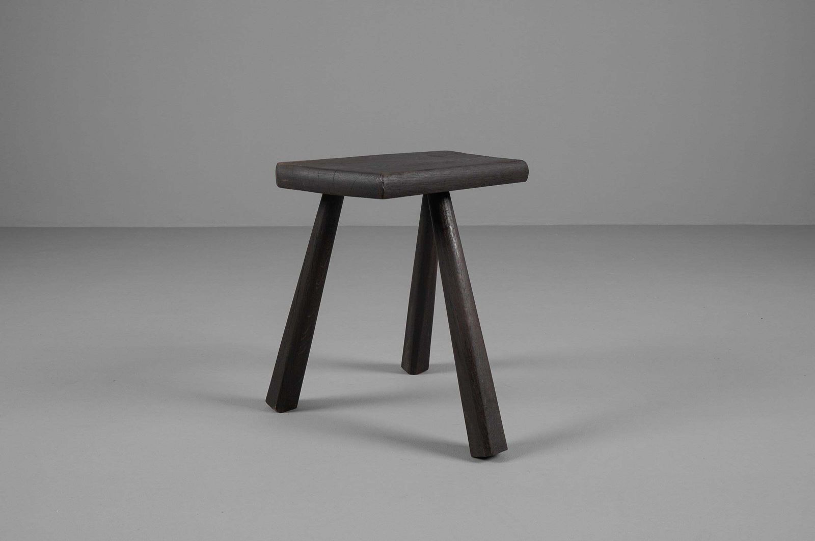 Mid Century Modern Oak Work Stool From The French Province, 1960s. photo Furniture