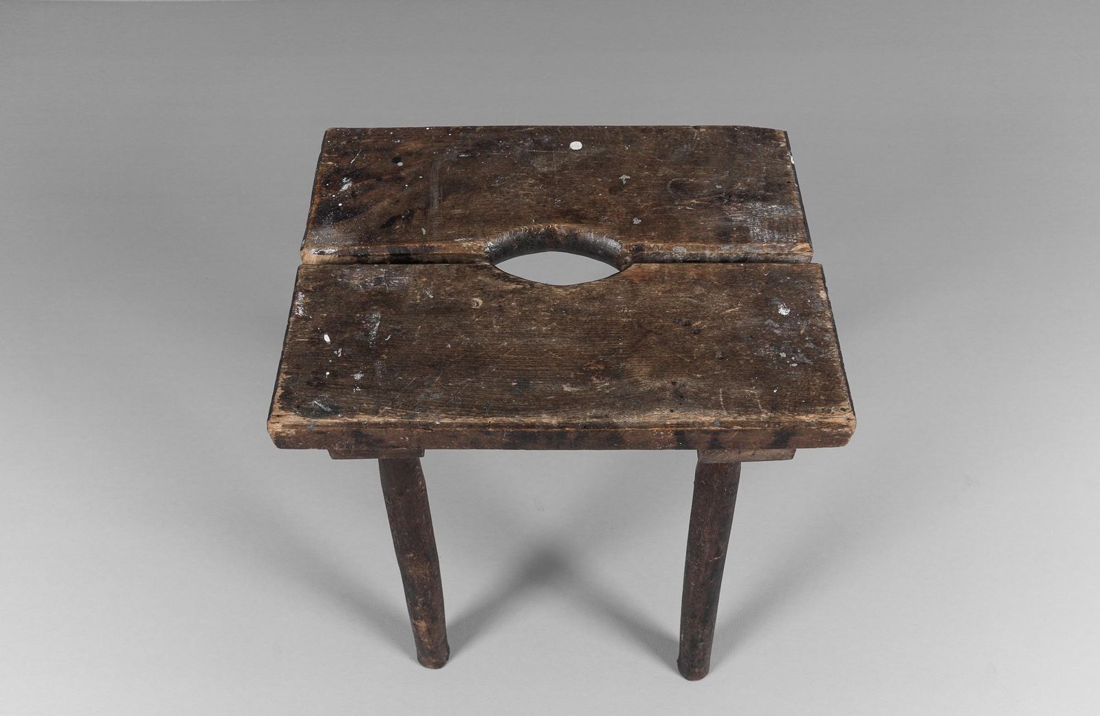 Lovely French Mid Century Modern Working Wooden Stool, 1950s photo buy