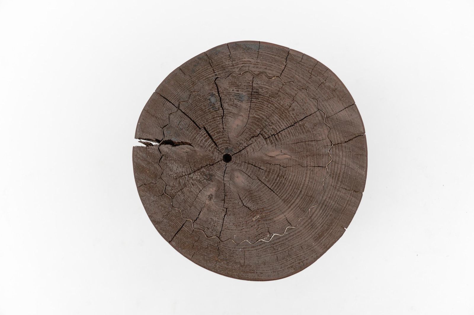 Mid Century Modern Wooden Stool From The French Alps,   1950s photo for sale