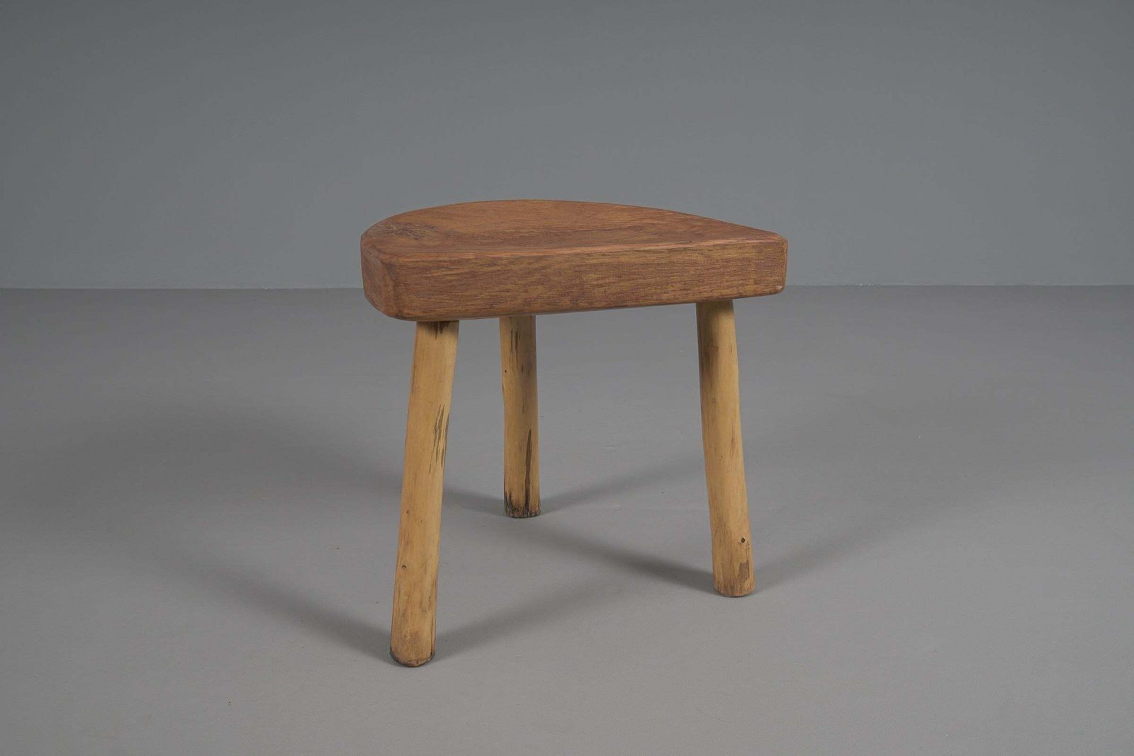 Mid Century Modern Massive Oak Stool, 1960s, France photo furniture