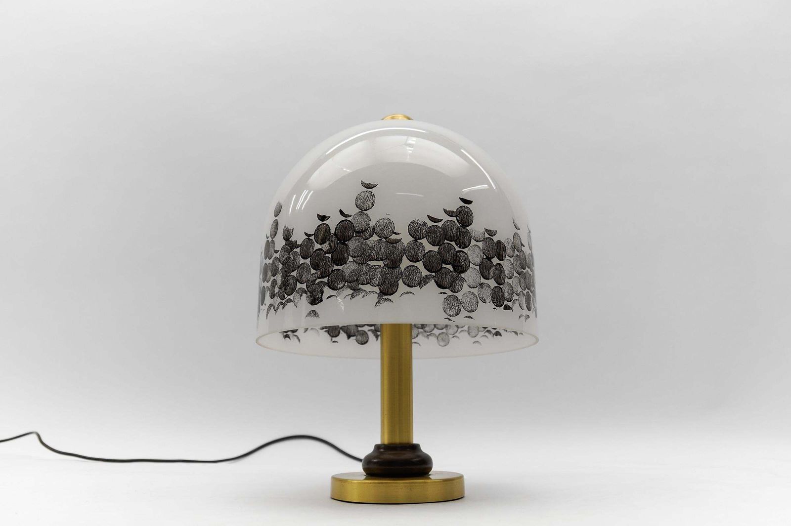 Lovely Milk Glass Table Lamp By Peill & Putzler, 1960s photo for sale