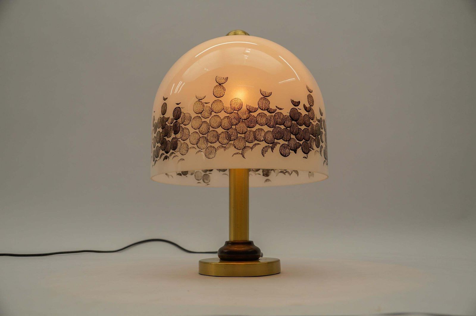 Lovely Milk Glass Table Lamp By Peill & Putzler, 1960s photo Lighting