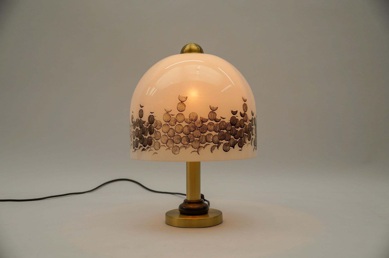 Lovely Milk Glass Table Lamp By Peill & Putzler, 1960s photo vinterior