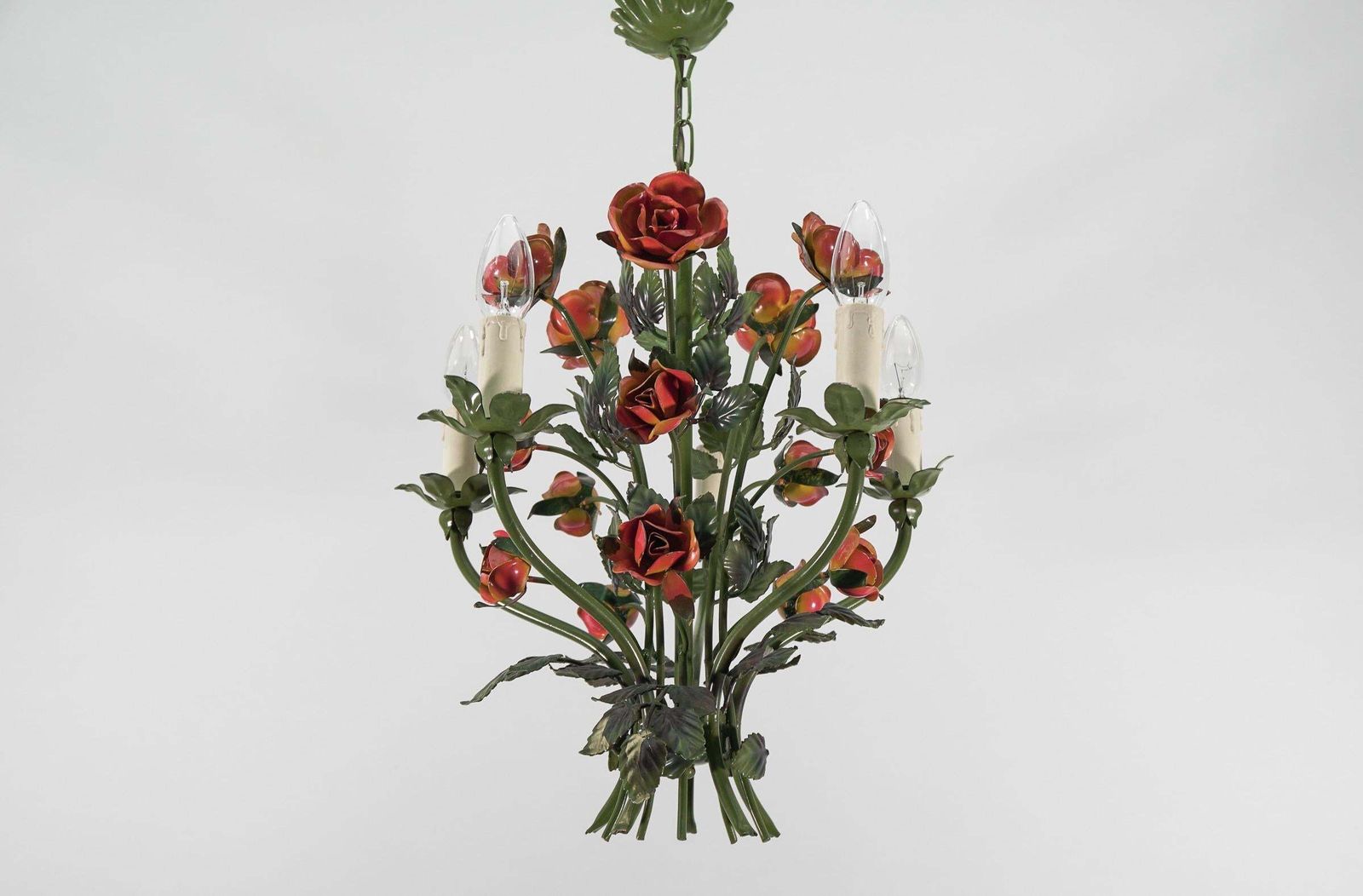Lovely Mid Century Modern Florentine Hanging Lamp, 1960s Italy photo for sale