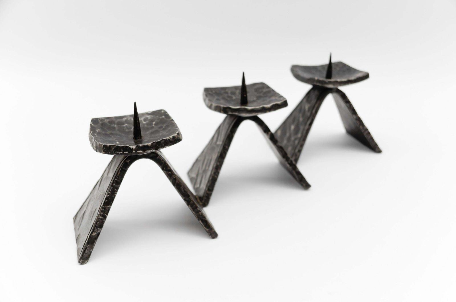 Wrought Handmade Artist Brutalist Candleholder, 1960s Austria photo 552.0