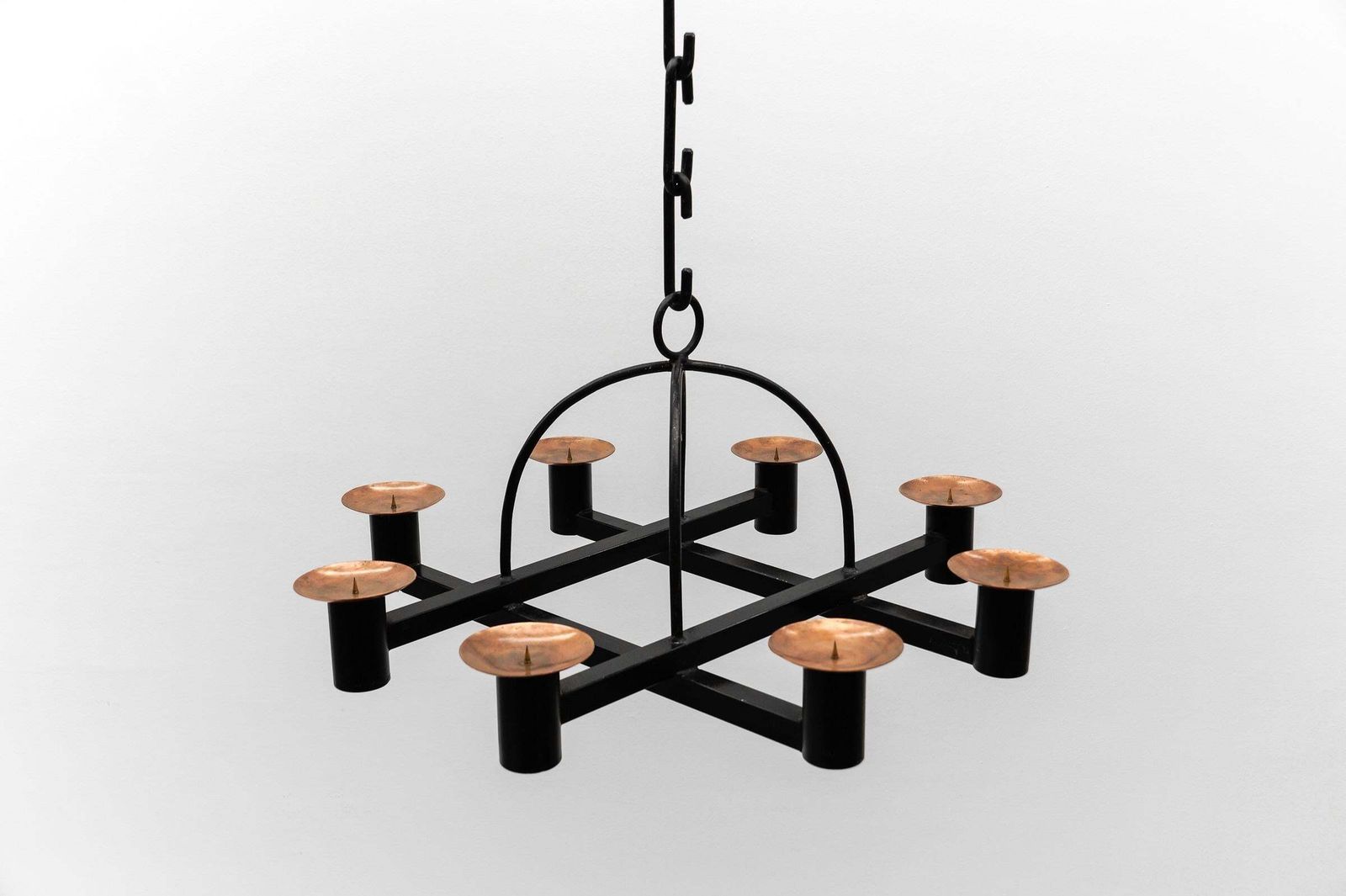 Awesome Metal And Copper Ceiling Candle Holder, 1960s Mid Century Modern photo furniture