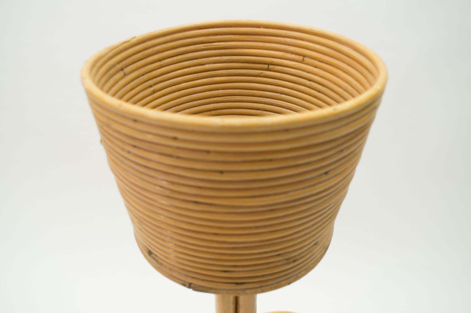 photo furniture Italian Bamboo And Rattan Flower Stand Or Plant Holder, 1950s