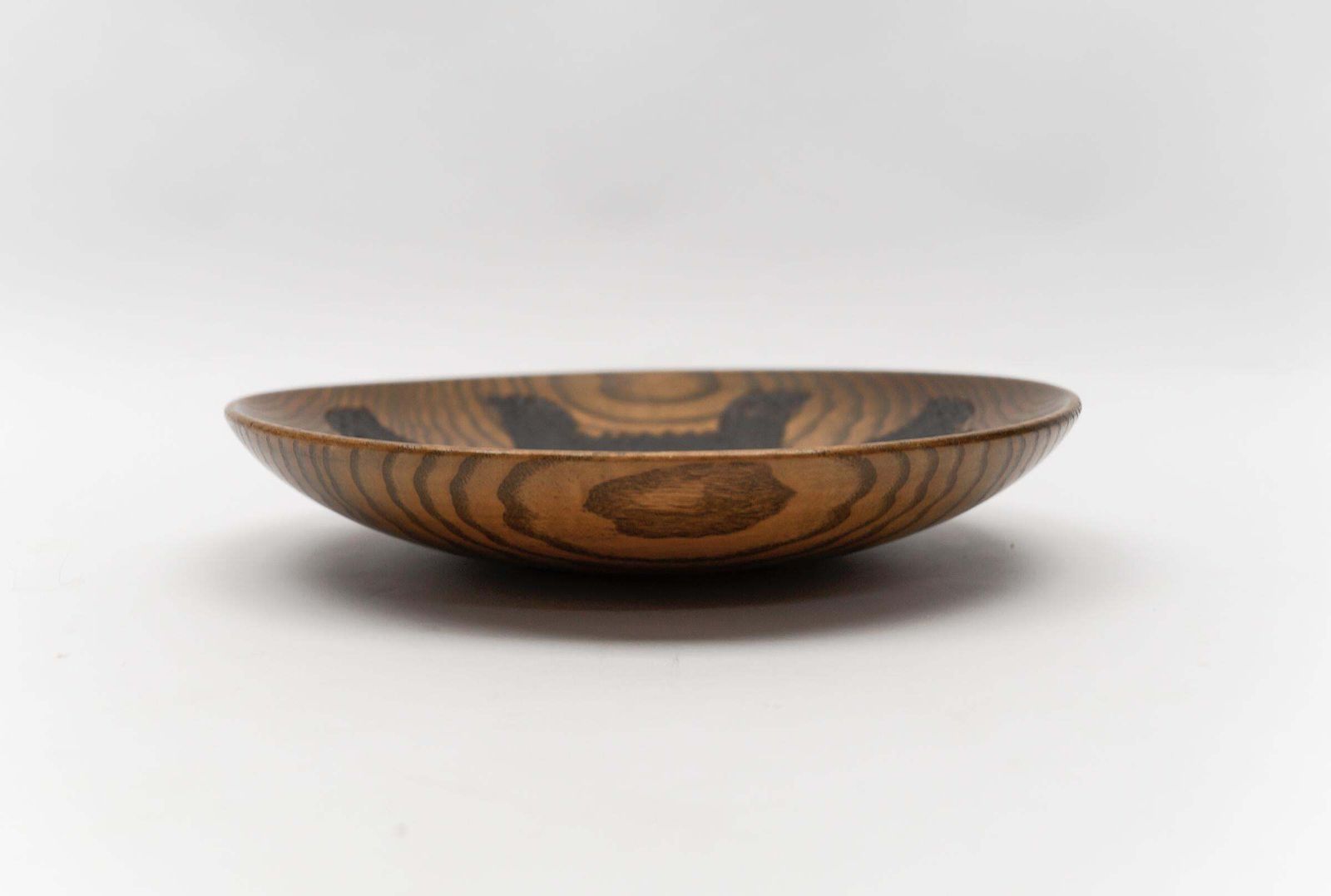 Mid Century Modern Handmade Artist's Wooden Plate With Copper Signature, 1960s photo Home Decor