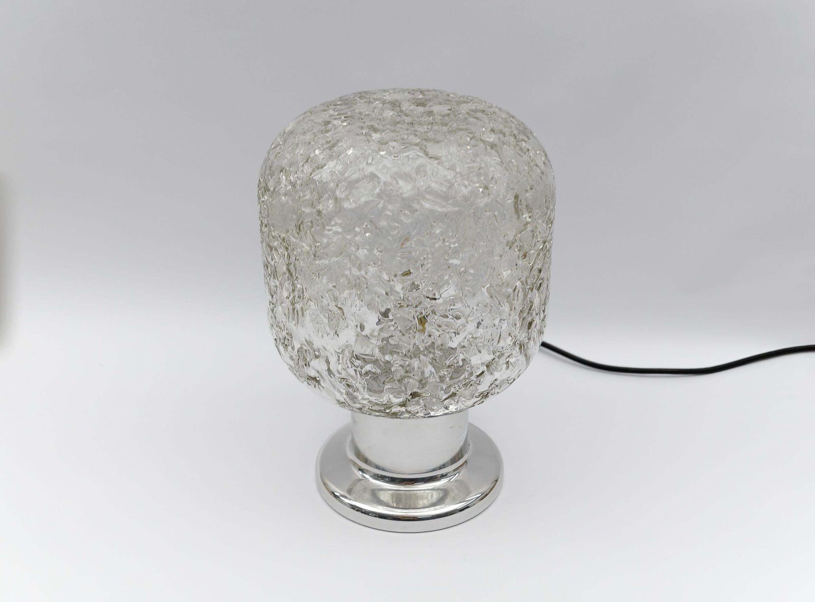 Lovely Mid Century Modern Blown Murano Glass Table Lamp By Doria, 1960s Germany photo vintage