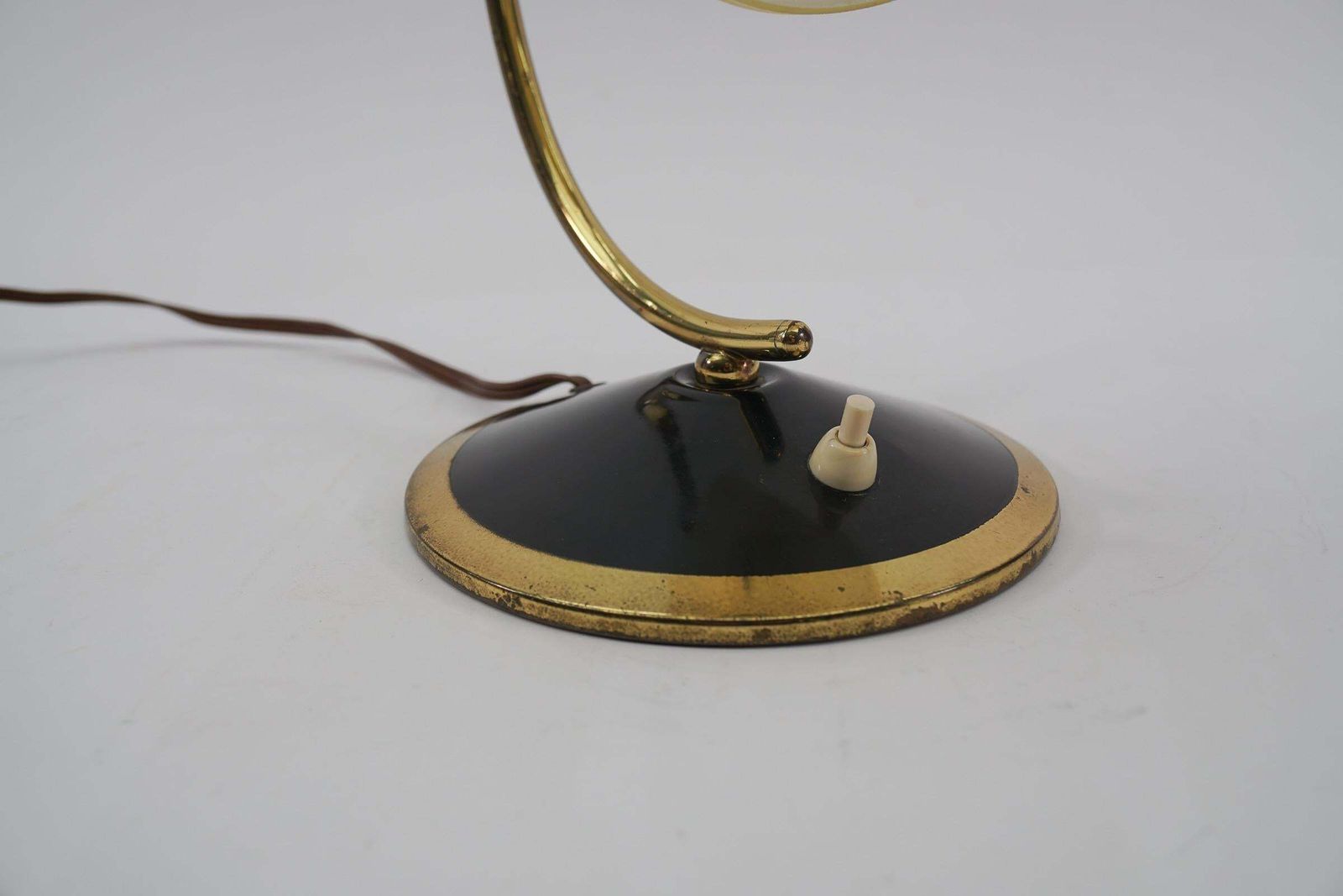Lovely Midcentury Table Lampe Made In Glass And Brass, 1950s, Austria photo buy