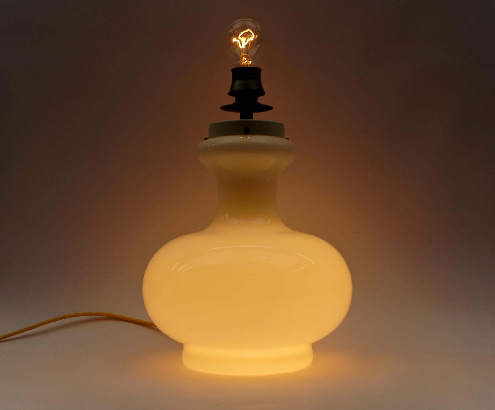 photo buy Lovely Pair Of Mid Century Modern Opal Glass Table Lamp Bases, 1960s