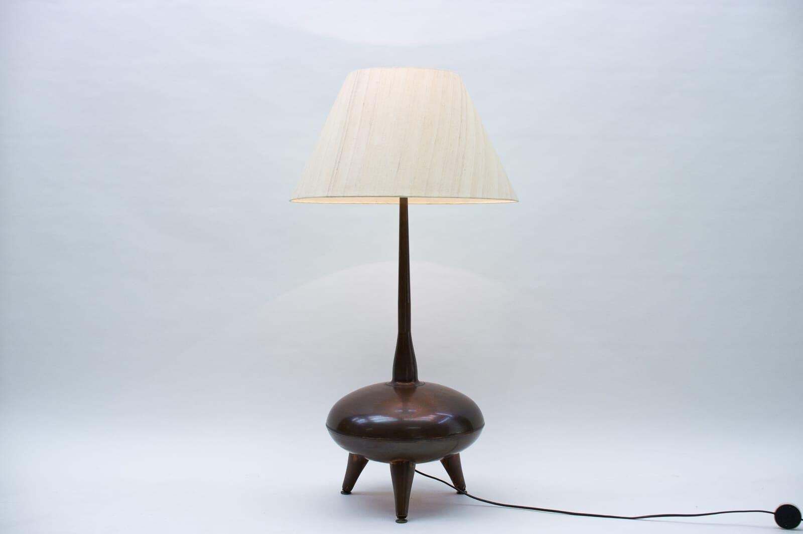 Very Rare Handmade Copper Floor Lamp From R.S.A., South Africa, 1970s photo furniture