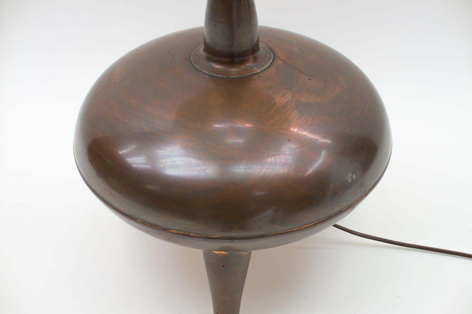Very Rare Handmade Copper Floor Lamp From R.S.A., South Africa, 1970s photo buy