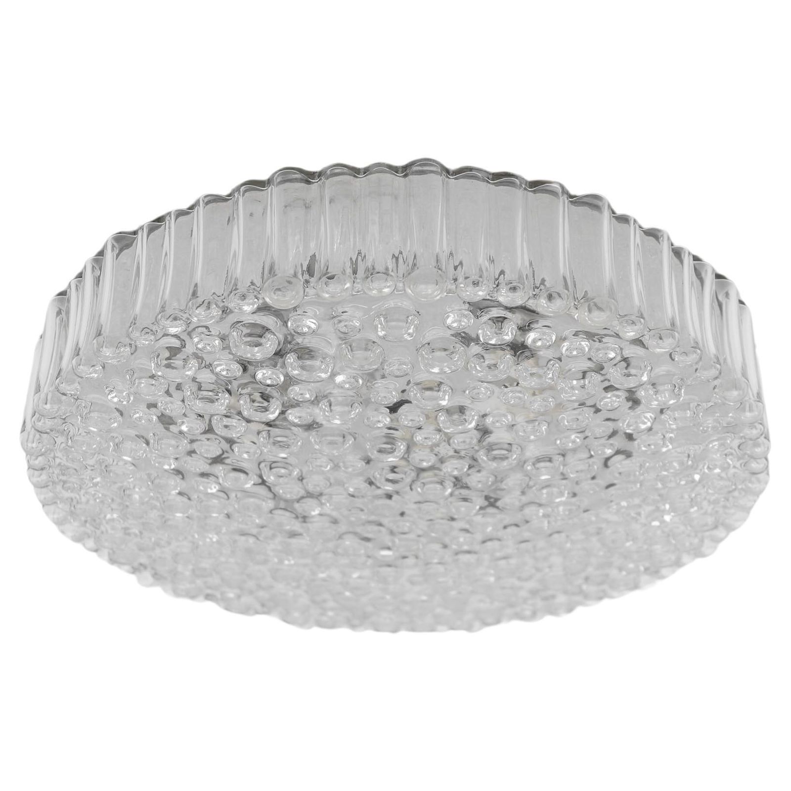 1 Of 2 Huge Bubble Glass Flush Mount By Staff Leuchten, 1960s Germany