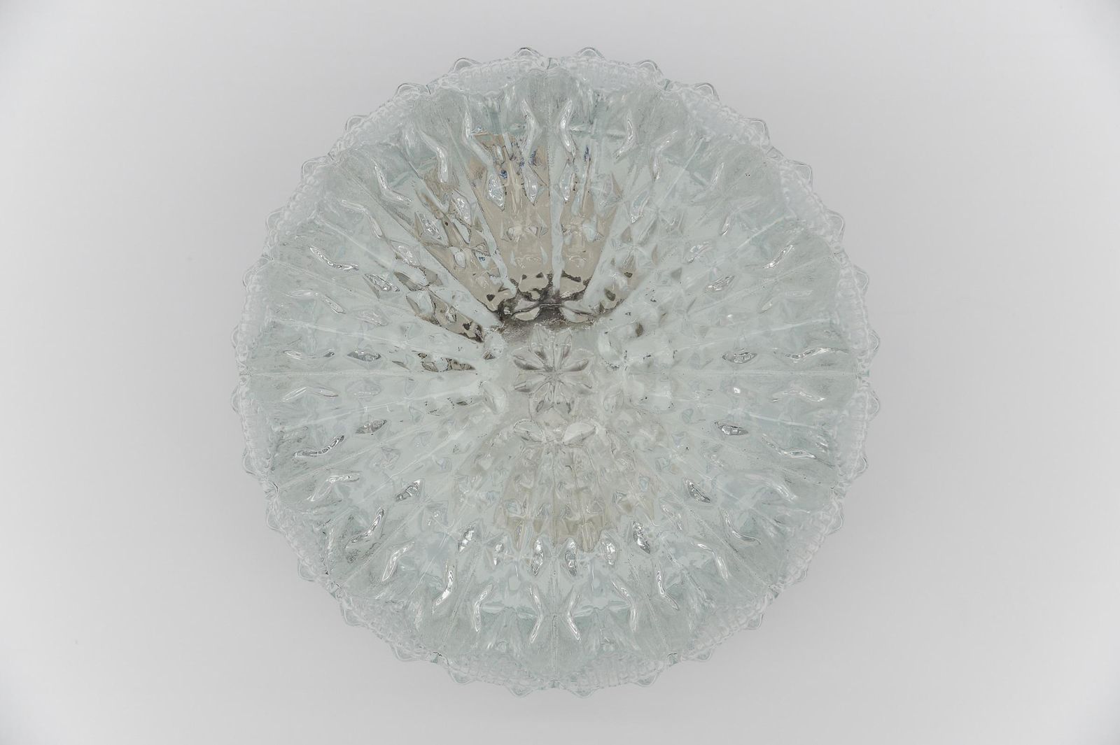 1. Of 2 Lovely Crown Glass Wall Lamp Or Flush Mount Light, 1960s Germany photo vinterior