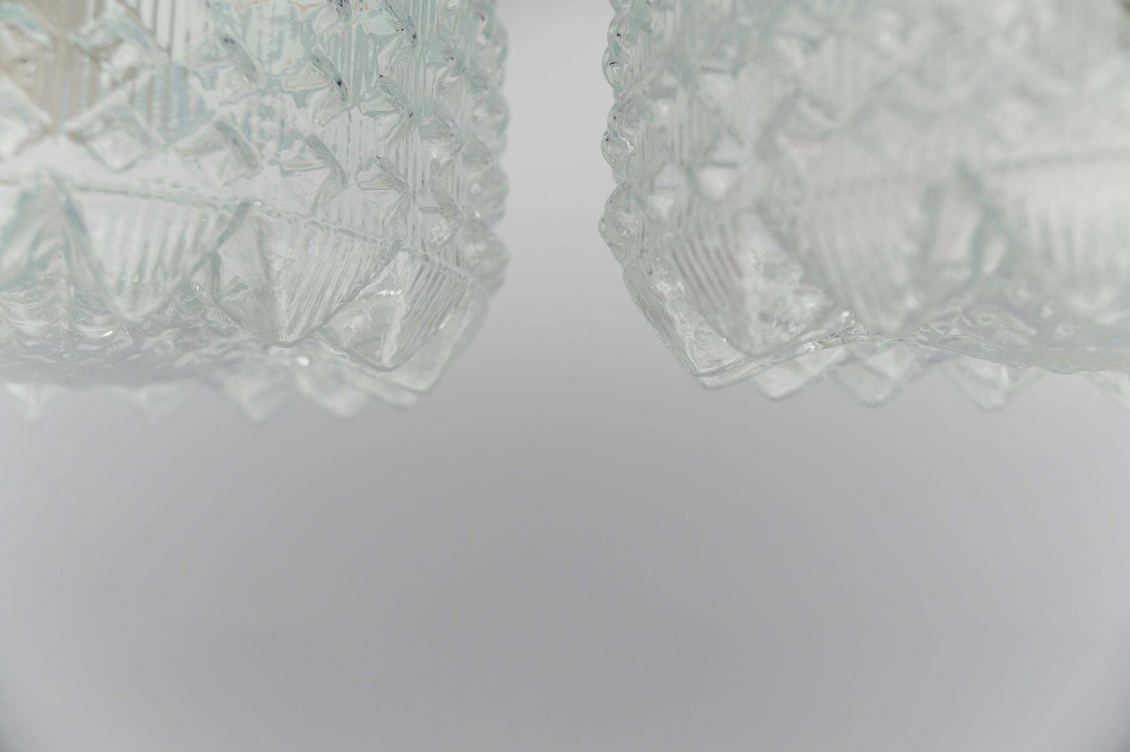 510.0 1. Of 2 Lovely Crown Glass Wall Lamp Or Flush Mount Light, 1960s Germany photo
