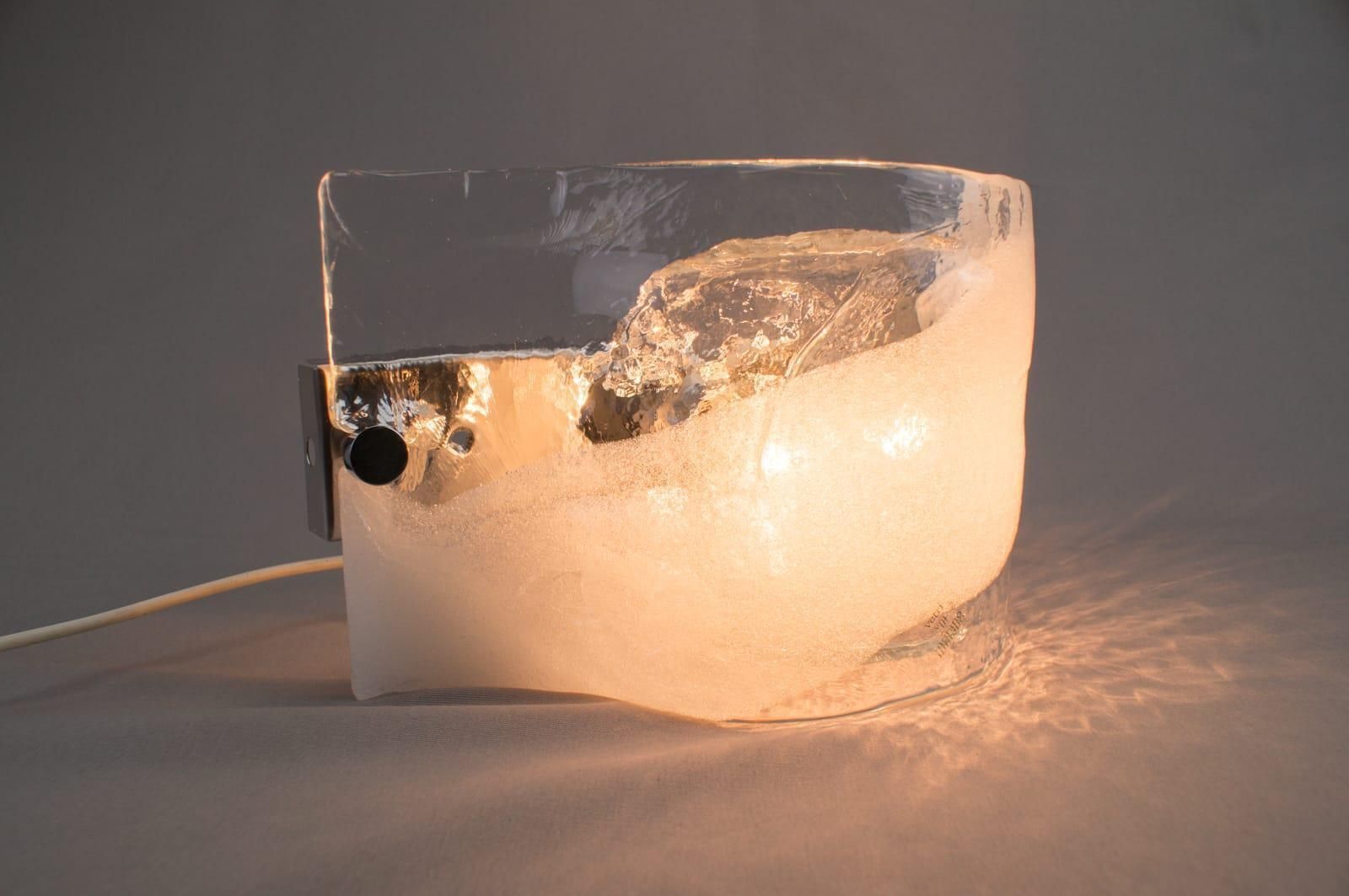 Large Murano Vetri Glass Wall Lamp, Italy 1960s photo 722.0