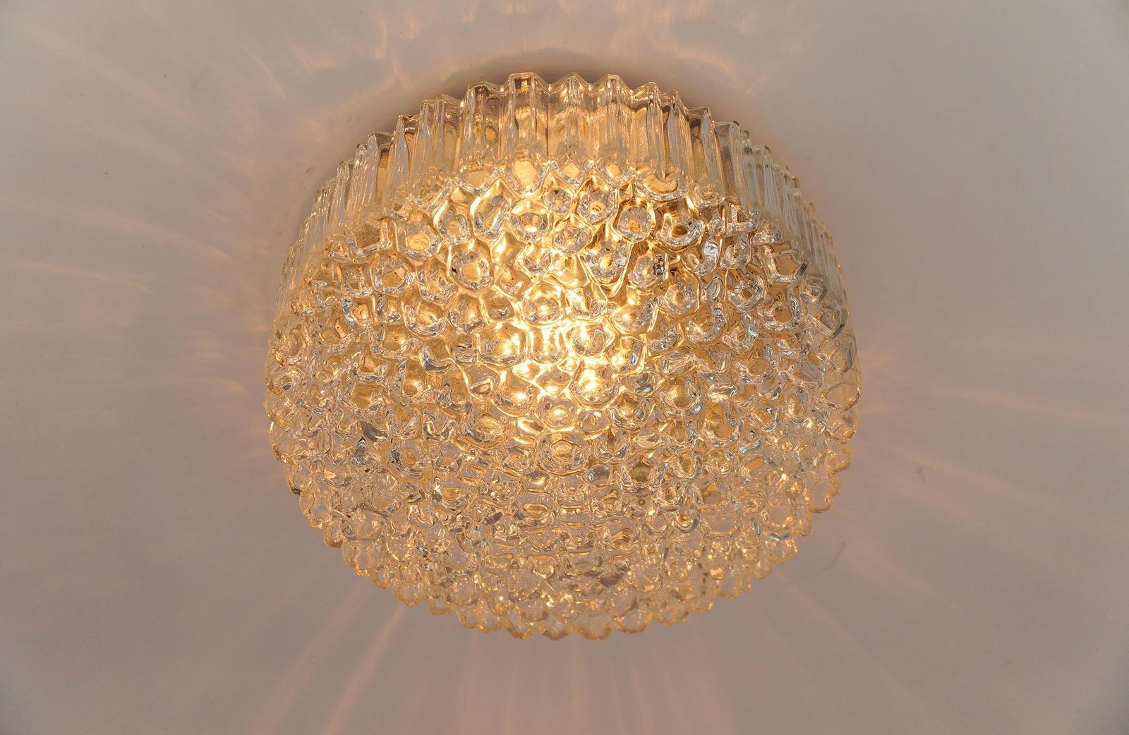 Lighting 1. Of 2 Lovely Bubble Glass Flush Mount Lamp By Helena Tynell For Limburg photo