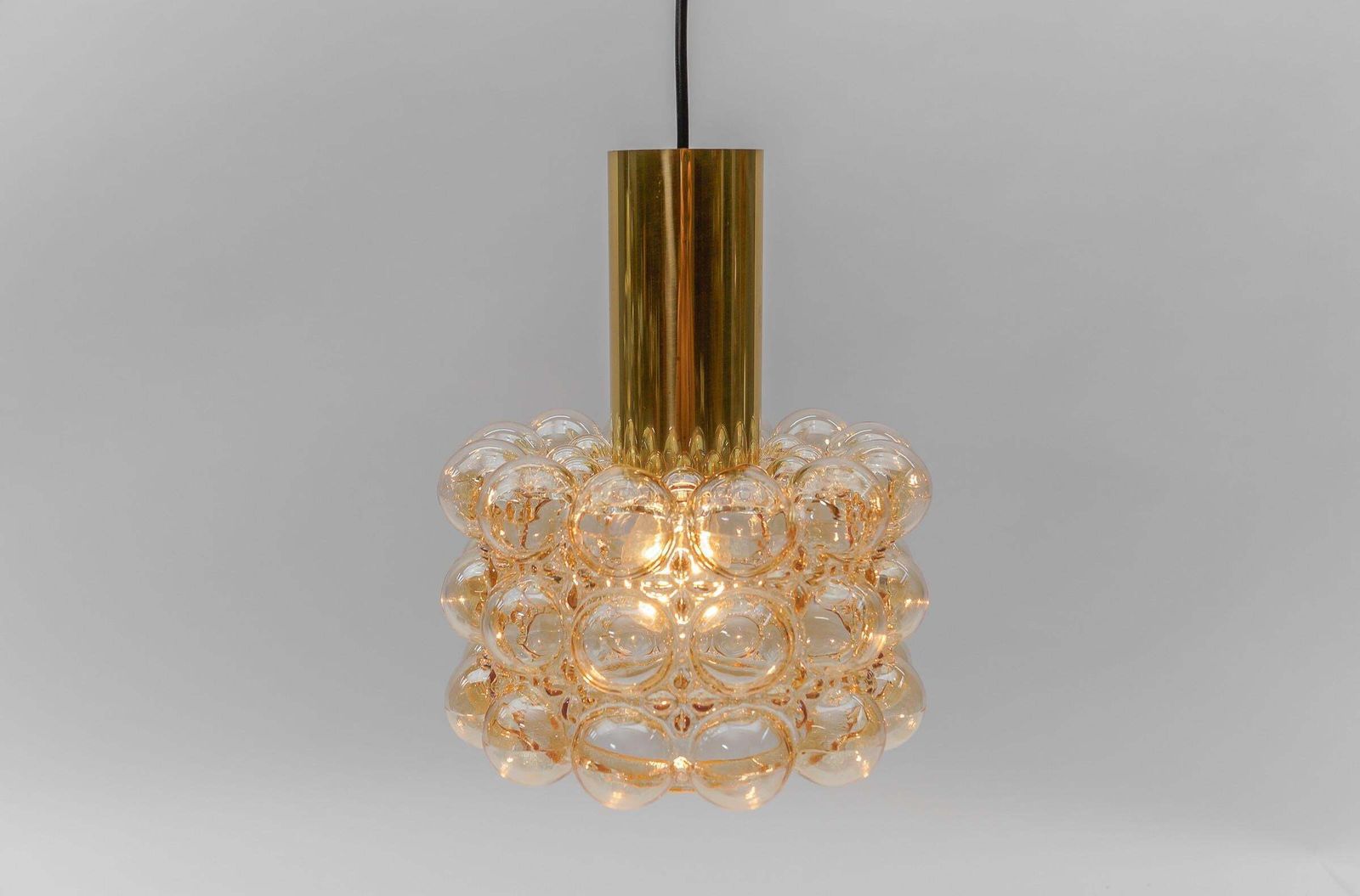 1 Of 2 Amber Bubble Glass Ceiling Lamp By Helena Tynell For Limburg, Germany 196 photo 807.0