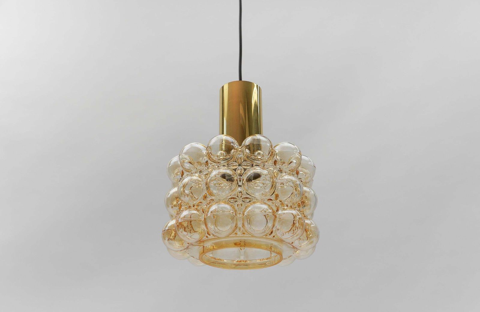 1 Of 2 Amber Bubble Glass Ceiling Lamp By Helena Tynell For Limburg, Germany 196 photo buy