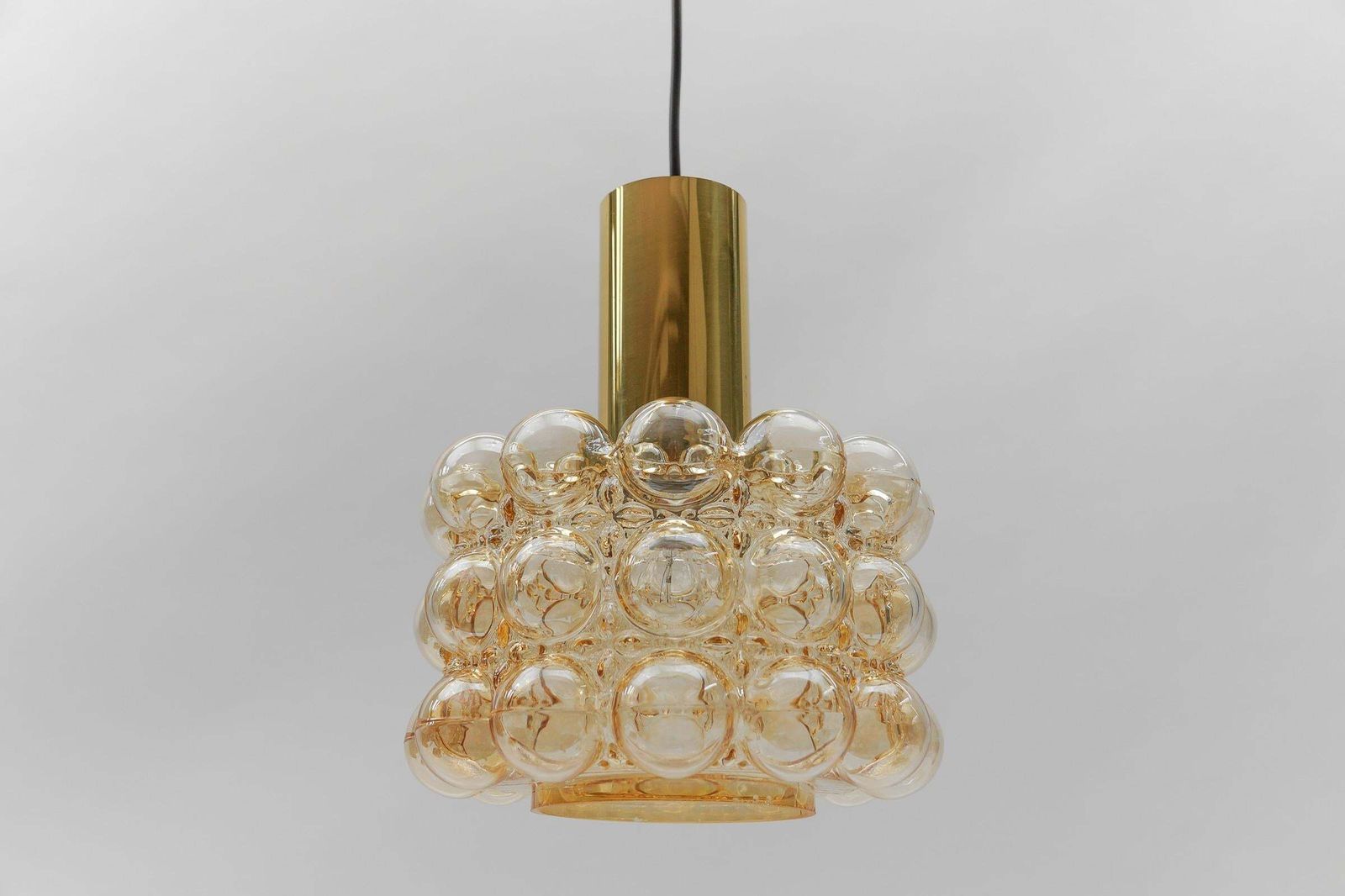 photo for sale 1 Of 2 Amber Bubble Glass Ceiling Lamp By Helena Tynell For Limburg, Germany 196