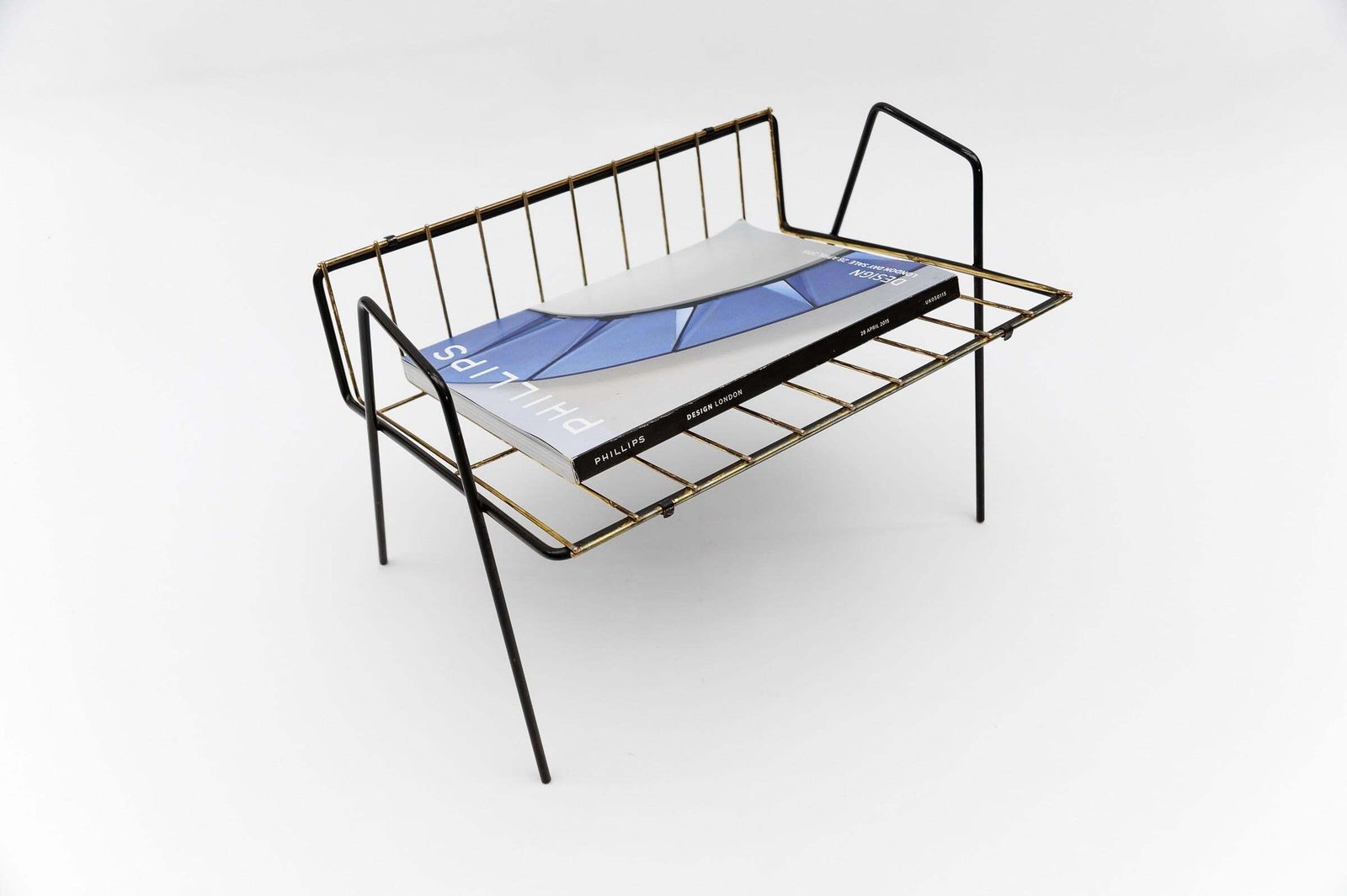 Lovely Metal Magazine Rack Mid Century Modern, 1950s, Austria photo 552.0
