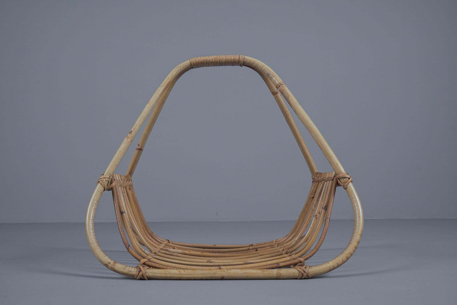 Mid Century Modern Italian Rattan Magazine Rack, 1960s photo furniture
