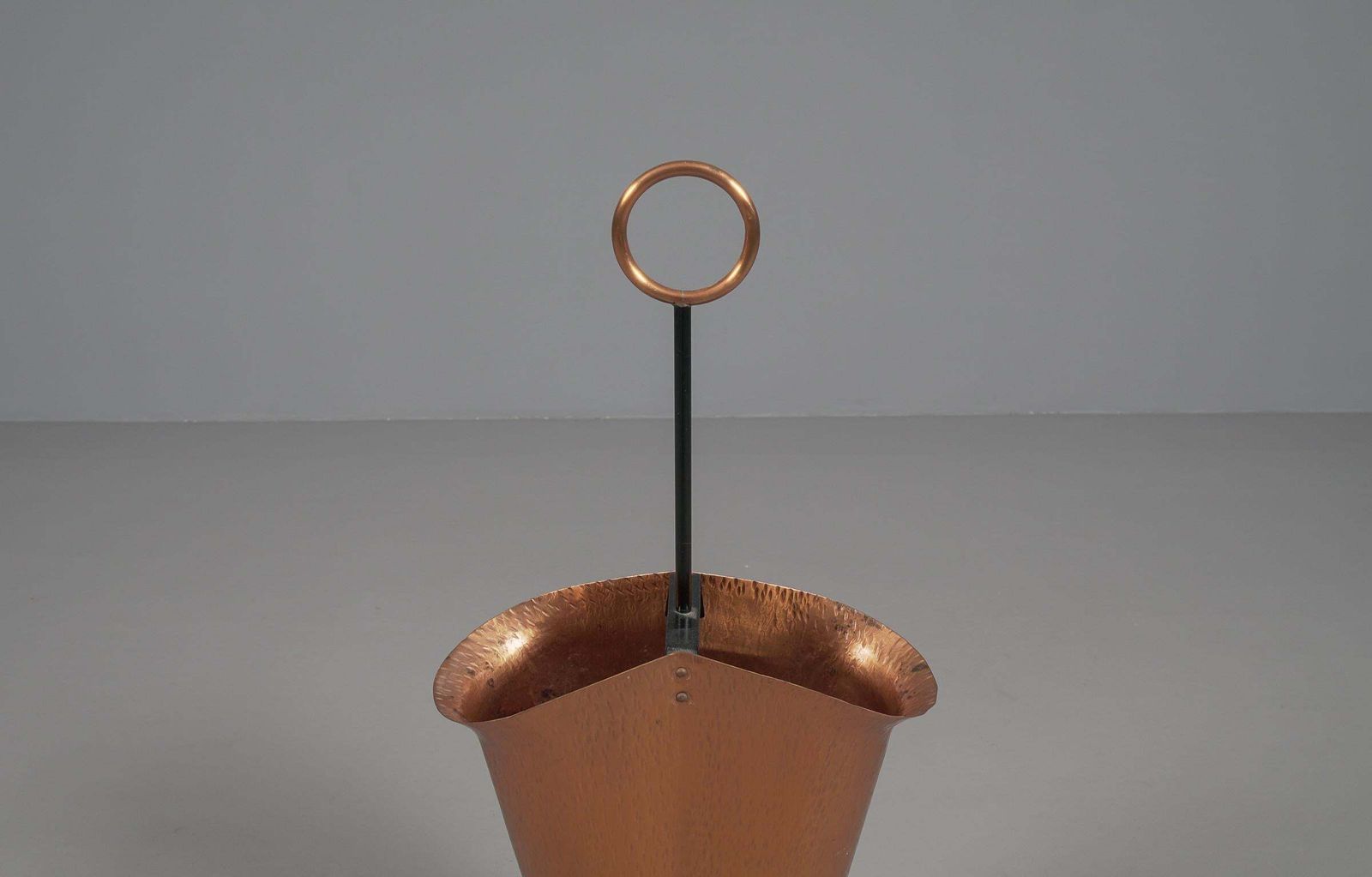 Handmade Umbrella Stand In Copper And Brass, 1960s, Austria photo vintage
