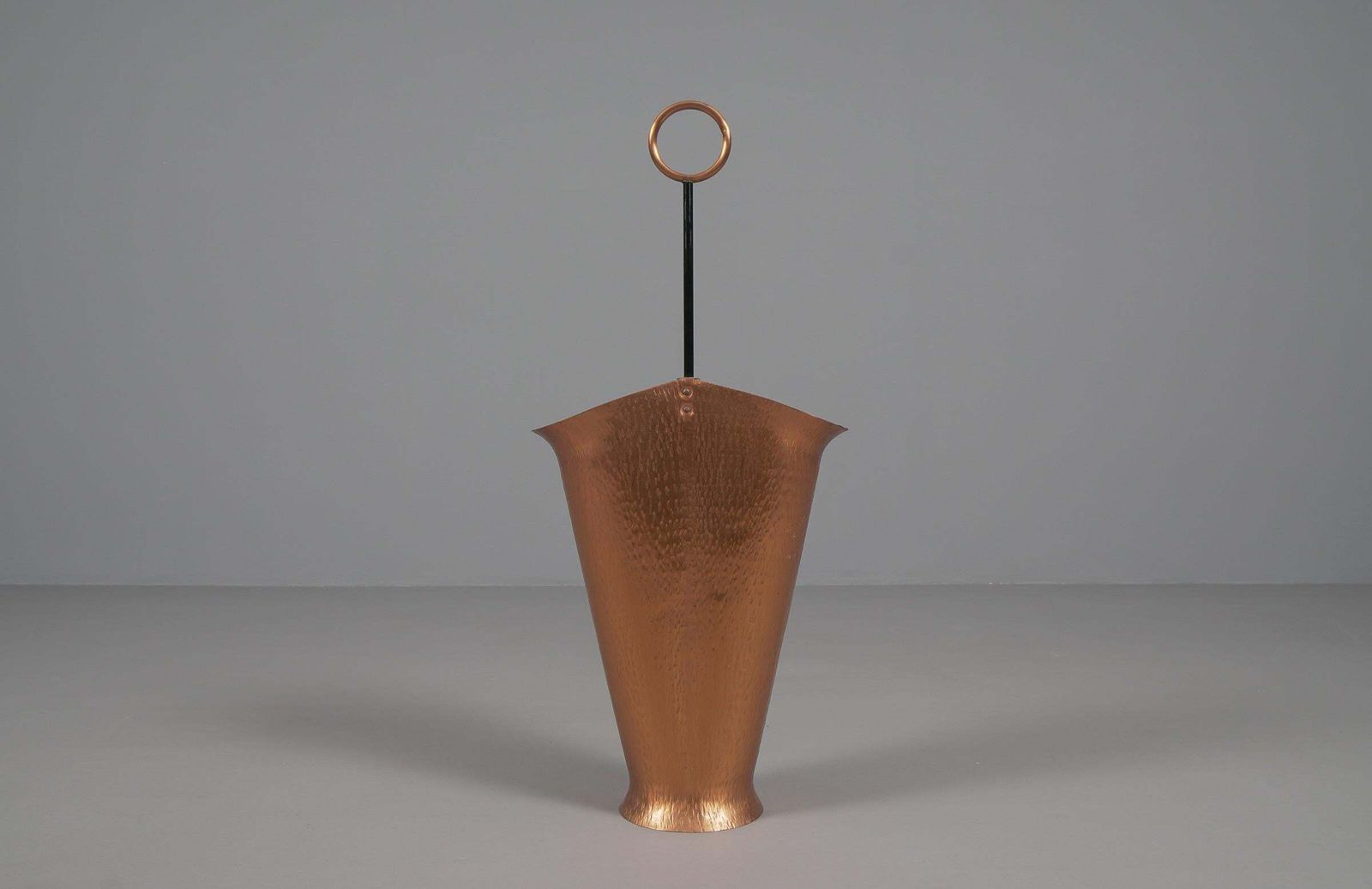 photo for sale Handmade Umbrella Stand In Copper And Brass, 1960s, Austria